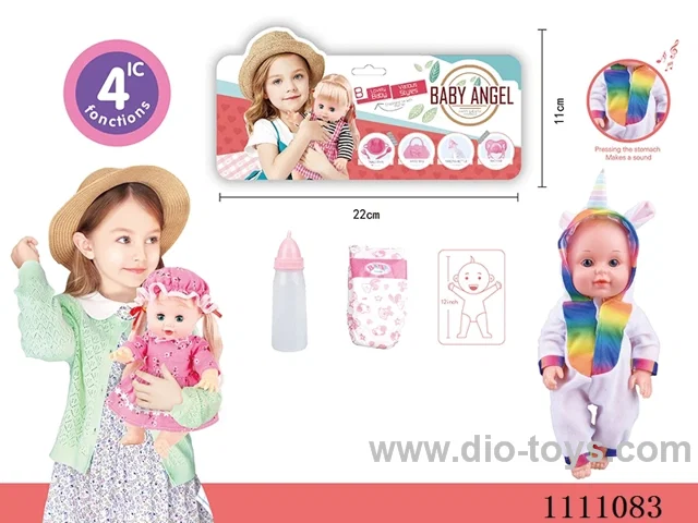 12 "unicorn themed baby diaper + baby bottle 4 sound IC power package