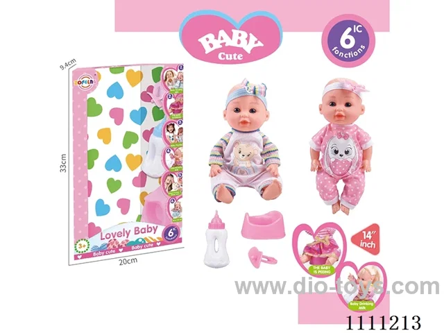12-inch IC6 sound doll + bottle + pacifier + urinal (blow molding of hands and feet)