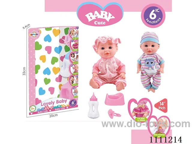 12-inch IC6 sound doll + bottle + pacifier + urinal (blow molding of hands and feet)
