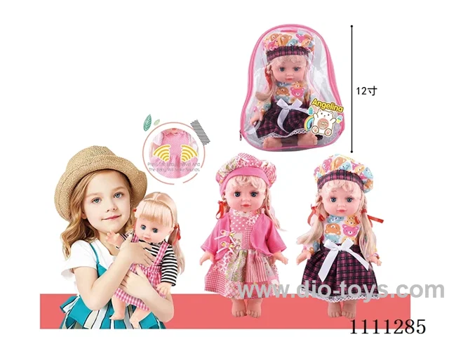 12 "full-body vinyl doll Blonde girl doll with Russian IC 6-tone package