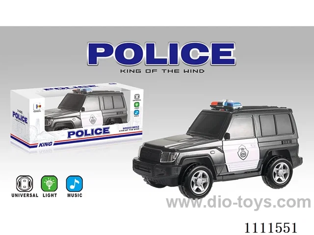 Electric universal simulation off-road police car with 3D lights and music