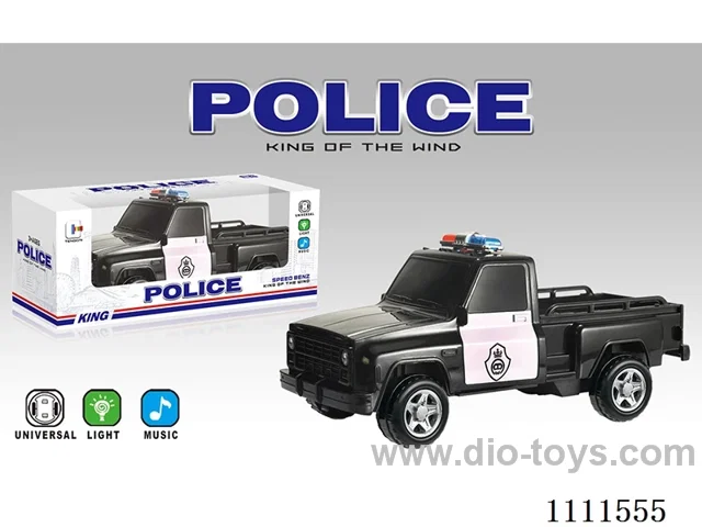 Electric universal simulation GMC pickup police car