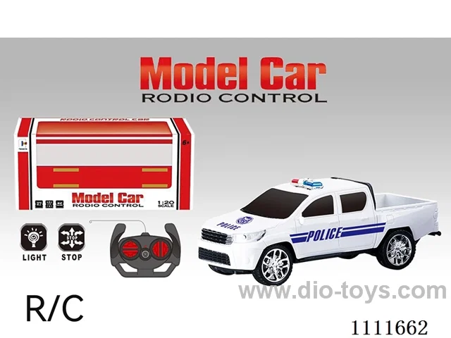 Remote control car 4 ch two-seat new pickup police car