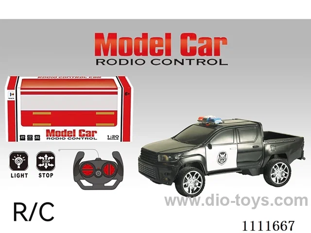 Remote control car 4 ch 4-door pickup police car