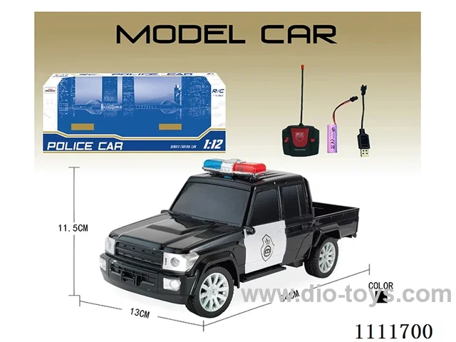 Remote control car 1:12 4 ch 4-door pickup police car