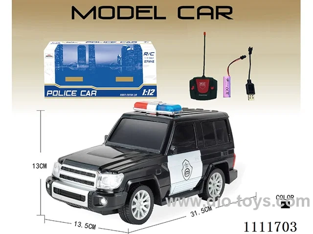 Remote control car 1:12 4 ch off-road police car