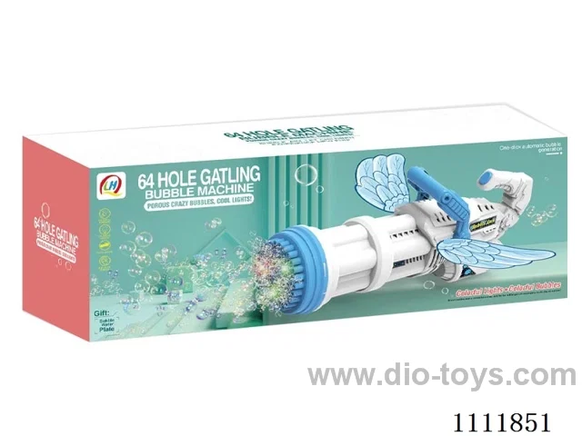 Gatling 64-hole bubble gun