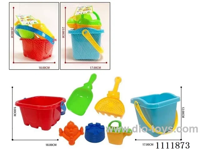 2 types of beach bucket set 6pcs