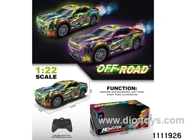 RC car with light(no electricity included)