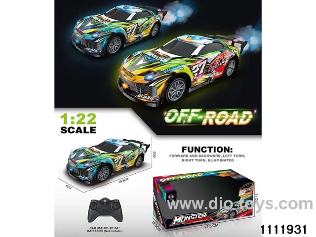 RC car with light(no electricity included)