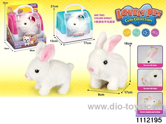 Plush electric rabbit + cage
