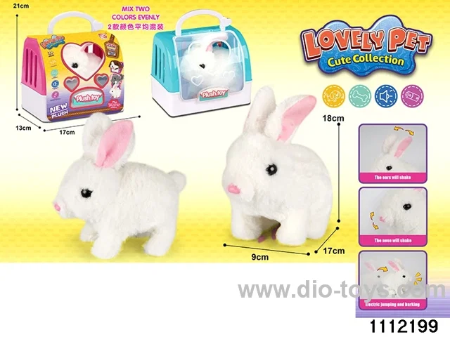 Plush electric rabbit + cage