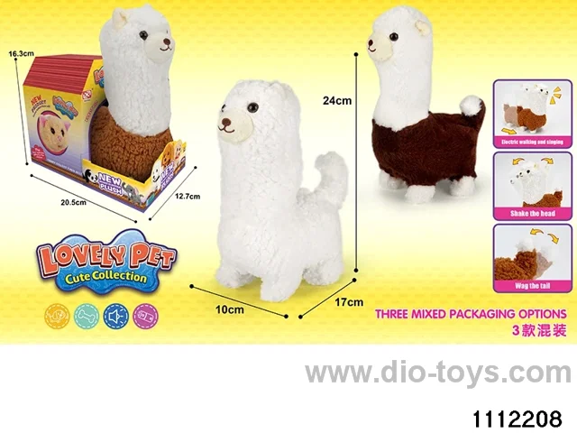 Plush electric alpaca houses