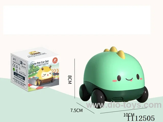 Inertial power car dinosaur teether
