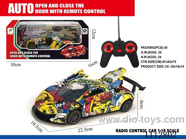 Graffiti three door rc car not included battery