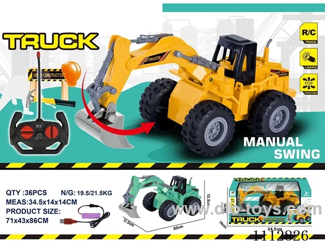 1:18 rc excavator with light included battery