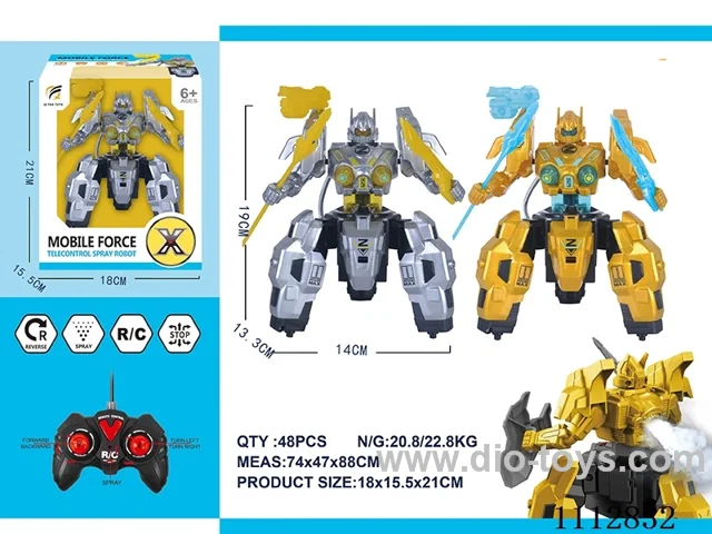 5ch rc robot with spray not included battery