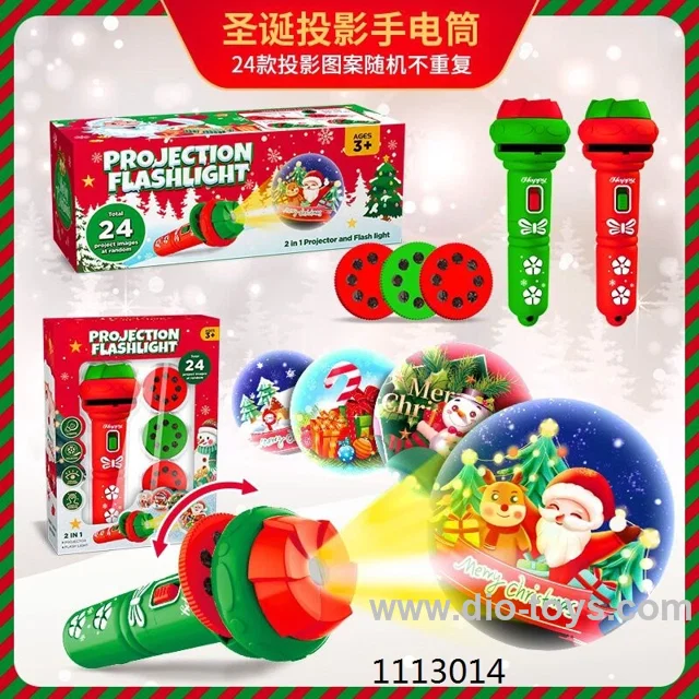 Christmas Santa Claus Projection flashlight in color box