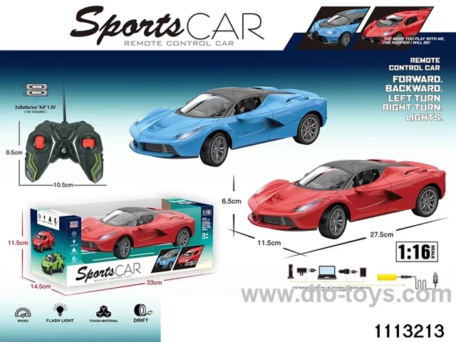 1：16 4ch RC car with light included battery