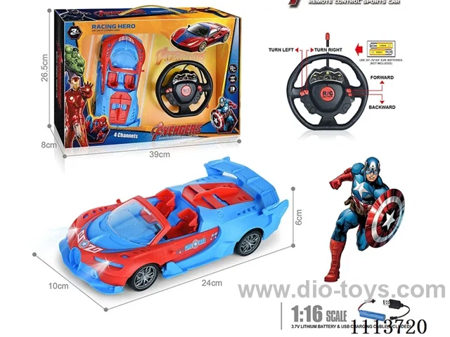 27MHz 1:16 4ch rc car  with light included battery