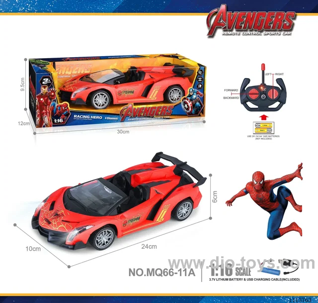 27MHz 1:16 4ch rc car  with light included battery