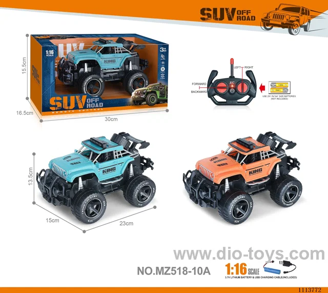 27MHz 1:16 4ch rc car included battery