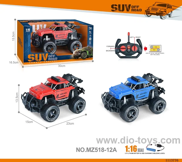 27MHz 1:16 4ch rc car included battery