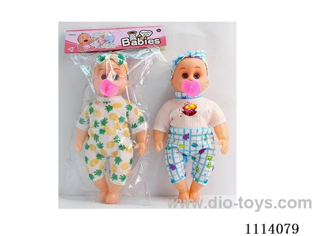 12 "26 cm 5 joint empty body bending foot live eye male fat child doll + pacifier +IC (AG13*2) two mixed