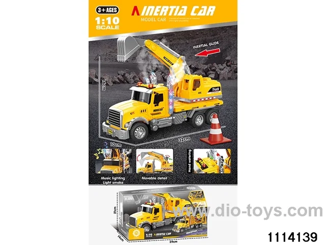 Sound and light excavator truck with spray