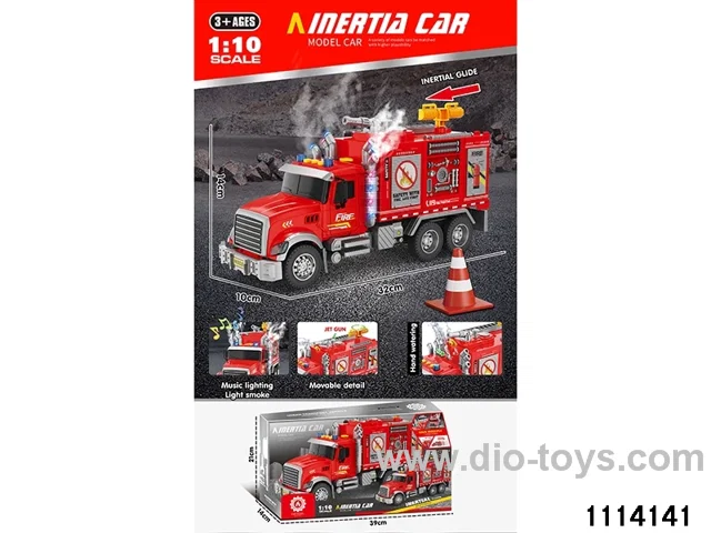 Sound and light fire cabinet truck with spray