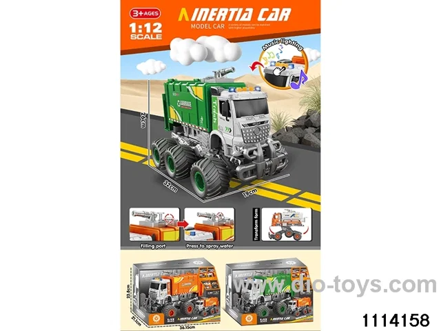 Crash sound and light refuse collection vehicle