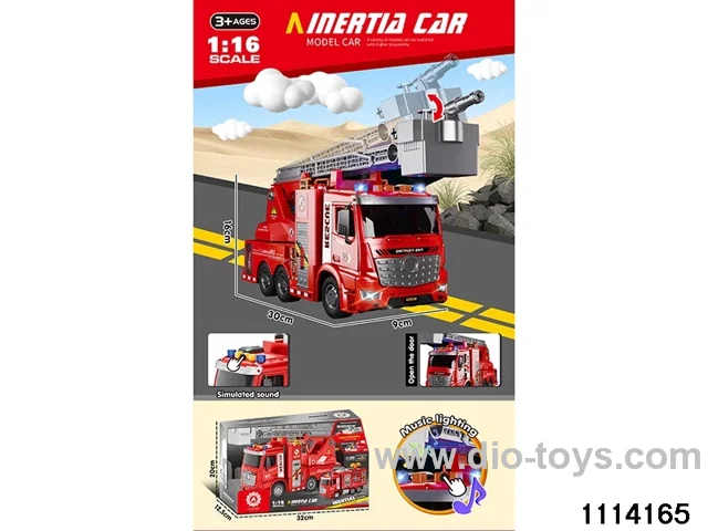 Sound and light fire ladder truck