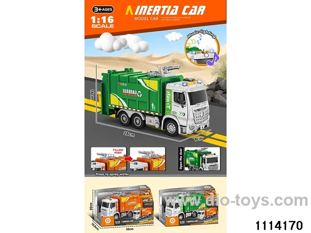 Crash sound and light refuse collection vehicle