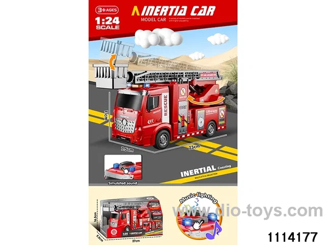 Sound and light fire ladder truck