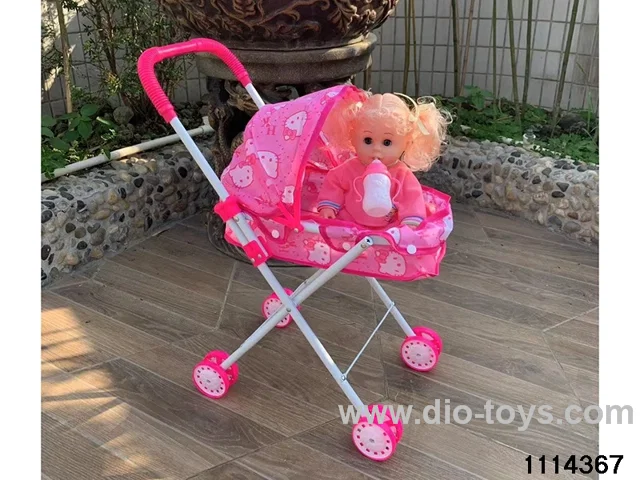 16 inch doll + baby stroller