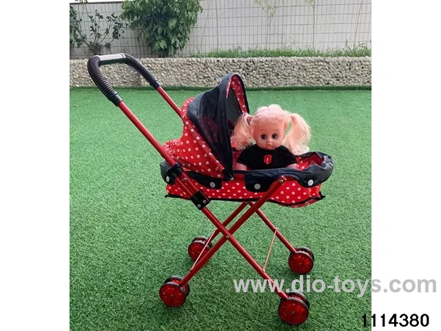 14 inch doll + baby stroller