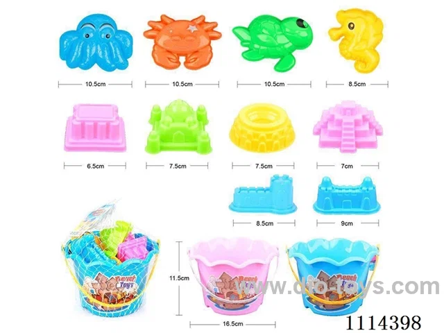 11-piece beach bucket set