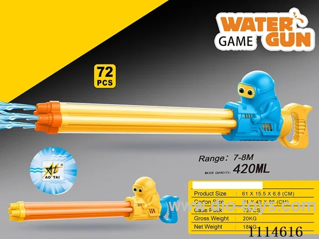 water gun Range 7-8 meters, capacity 420ML