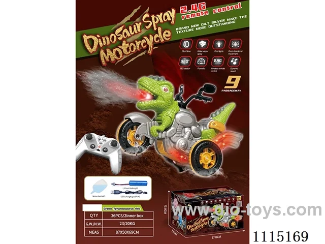rc motorcycle with spray included battery
