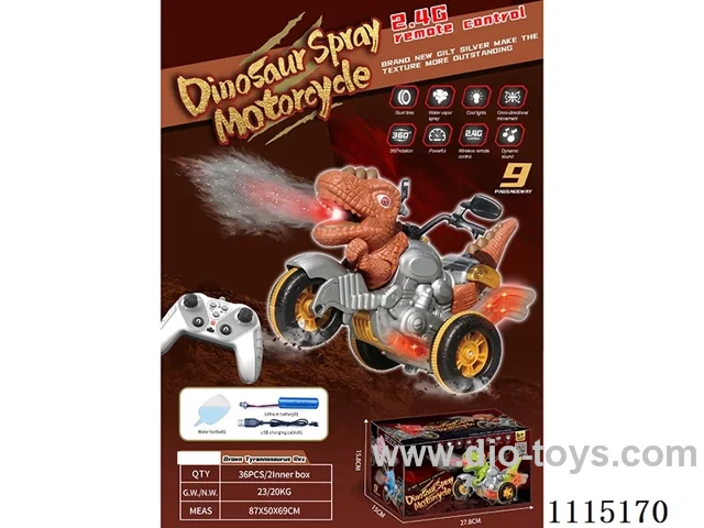 rc motorcycle with spray included battery