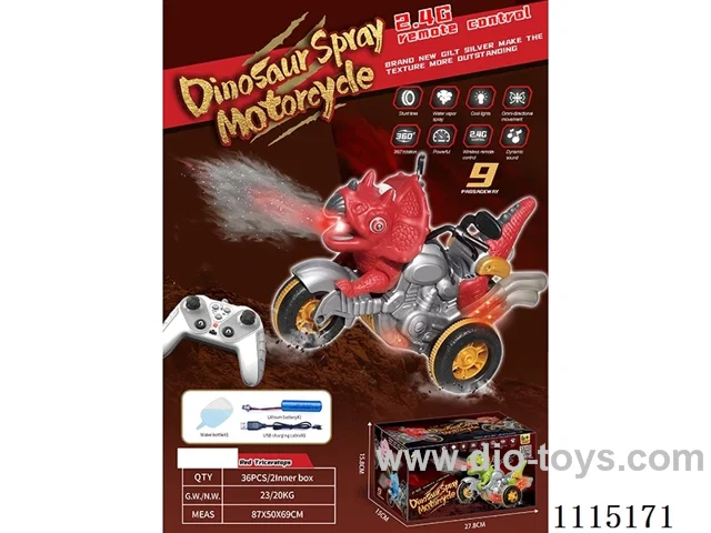 rc motorcycle with spray included battery