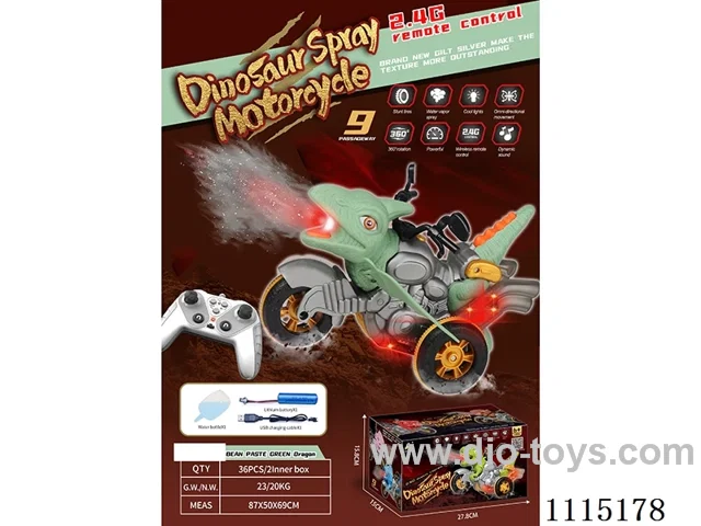 rc motorcycle with spray included battery