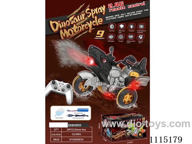 rc motorcycle with spray included battery