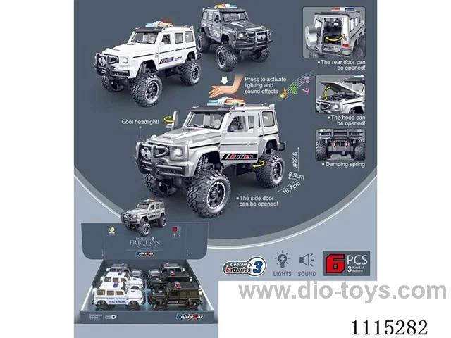 6PCS Inertia toy with flash included battery