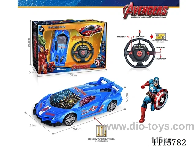 27MHz 1:16 4ch rc car with 3D light not included battery