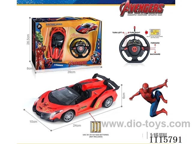 27MHz 1:16 4ch rc car with light not included battery