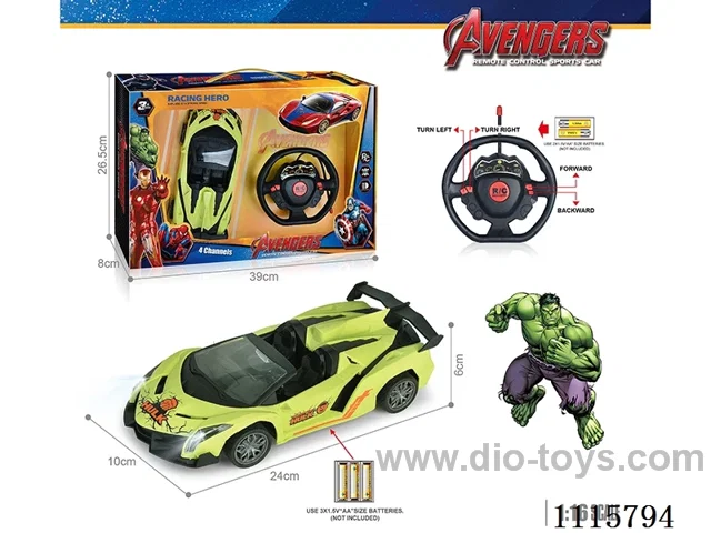27MHz 1:16 4ch rc car with light not included battery