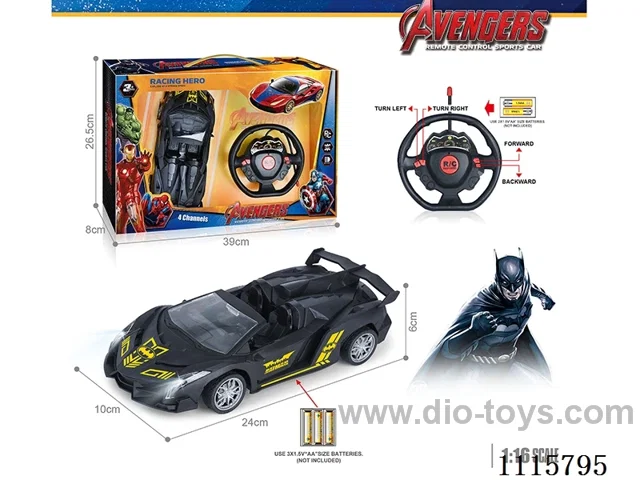 27MHz 1:16 4ch rc car with light not included battery