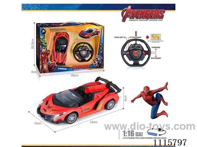 27MHz 1:16 4ch rc car with light not included battery