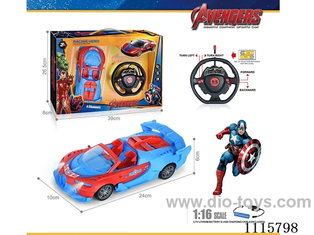 27MHz 1:16 4ch rc car with light not included battery